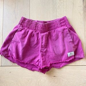 urban outfitters hot pink denim short (size med.)